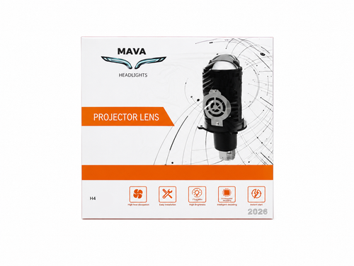 هدلایت لنزدار H4 ماوا یخی ۶۰۰۰K اقساطی به همراه یه جفت لامپ SMD ژله ای رایگان