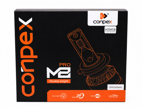 هدلایت M8 Pro Conpex کانپکس پایه H7 رنگ یخی ۶۰۰۰K به همراه یه جفت لامپ SMD اقساطی